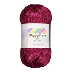 Happy Fiore Parlak Örgü İpi - 100 g / 230 m - Yün/Poliamid/Akrilik Karışımı - Parlak Dokulu, Yumuşak ve Dayanıklı (Vișne Çürüğü)