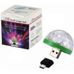 Happy Junior Micro Otg + Mini Sihirli Disko Topu 4W LED USB Küre