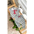 Happy Moon Bebek Giyim Yazlık Erkek Bebek Ikili Takım Kısa Kol Tshirt Şalvar Alt 0-3 Ay
