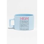 Happy Mother's Day No:2 Baskılı Anneler Günü Hediyelik Mavi Dikdörtgen Kulplu Fincan Kupa Bardak