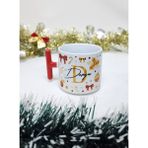 Happy Mountains Isme Özel Kişiye Özel Gold Detaylı Yılbaşı Temalı Happy New Year Design T Kupa Bardak Latte Fincanı - Renkli