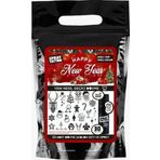 Happy New Year Pack Dövme Şablon Seti ve Siyah Sprey