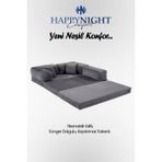 Happy Night Sofya Küçük Köşe | Aktivite Koltuğu | Oyun Koltuğu | Sünger Koltuk | Sinema Koltuğu. 180X180 cm - Antrasit