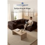 Happy Night Sofya Küçük Köşe | Aktivite Koltuğu | Oyun Koltuğu | Sünger Koltuk | Sinema Koltuğu. 180X180 cm - Kahve