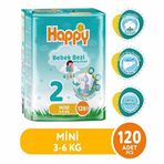Happy No:2 Mini 120 Adet Bebek Bezi