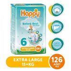 Happy No:6 XLarge 126 Adet Bebek Bezi