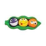 Happy Pet Peas In A Pod Latex Gülen Surat Bezelye Diş Kaşıyıcı Köpek Çiğneme Oyuncağı, Yeşil, 3 Adet Bezelye, Küçük ve Orta Irklar İçin
