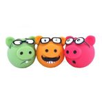Happy Pet Piggles Komik Surat Desenli Sesli Köpek Oyuncağı, Çok Renkli, Peluş, 3'lü Paket, Düdüklü, Yumuşak ve Dayanıklı