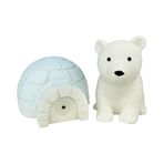 Happy Pet Polar Pals Sesli Kutup Ayısı Köpek Oyuncağı, Beyaz, 2 Parça, Düdüklü Peluş Set, Yumuşak ve Dayanıklı, Çiğneme Oyuncağı
