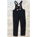 Happy Robin Life Çocuk Unisex Ayıcıklı Siyah Kot Salopet