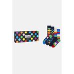 Happy Socks - Erkek Çok Renkli Karışık Desenli Pamuklu 4’lü Çorap Seti - 41 - 46