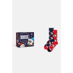 Happy Socks - Erkek Çok Renkli Kedi ve Köpek Desenli Pamuklu 2’li Çorap Seti - 41 - 46