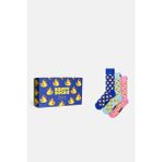 Happy Socks - Erkek Çok Renkli Ördek Desenli Pamuklu 3’lü Çorap Seti - 41 - 46