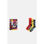 Happy Socks - Erkek Çok Renkli Spıder-Man Desenli 3’lü Çorap Seti - 41 - 46