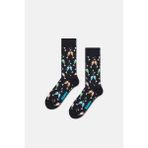 Happy Socks - Erkek Kutlama Desenli Pamuklu Çorap - 41 - 46 - Çok Renkli