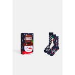 Happy Socks - Erkek Lacivert Kardan Adam Temalı Pamuklu 3’lü Çorap Seti - 41 - 46 - 166-Lacivert