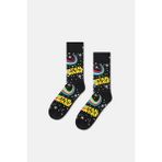 Happy Socks - Erkek Siyah Star Wars Desenli Pamuklu Çorap - 41 - 46 - 01-Siyah