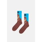 Happy Socks - Kahverengi Star Wars Chewbacca Çorap - 36 - 40 - 202-Kahverengi