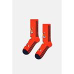 Happy Socks - Kırmızı Dünya Kupası Hollanda Temalı Sneaker Çorap - 36 - 40 - Çok Renkli