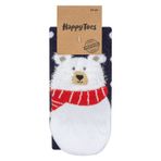 Happy Toes Yılbaşı Tüylü Desenli Soket Çorap