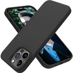 Happy Trend Apple Iphone 11 Uyumlu (6.1") içi Kadife Lansman Liquid Silicone kılıf Şok Emici Full Kasa Koruma Sağlayan Kılıf (Siyah)