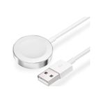Happy Trend Apple Watch ile Uyumlu Manyetik Kablosuz Şarj Kablosu - Series 9/8/7/6/5/4/3/2/1/SE Modellerine Uygun USB-A Akıllı Saat Şarj Aleti (1M)