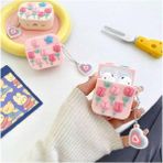 HappyCase 1. ve 2. Nesil Uyumlu Koruyucu Kulaklık Kılıfı Çiçek Figürlü Kılıf