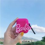HappyCase Air Pods 1 ve 2. Nesil Uyumlu Kulaklık Koruyucu 3D Silikon Kılıf Barbie - Renkli