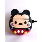 HappyCase Air Pods 1 ve 2. Nesil Uyumlu Kulaklık Koruyucu 3D Silikon Kılıf Erkek Micky - Renkli
