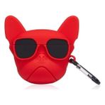 HappyCase Air Pods 1 ve 2. Nesil Uyumlu Kulaklık Koruyucu 3D Silikon Kılıfkırmızıköpek - Renkli