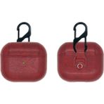HappyCase Airpods 3. Nesil Kulaklık Kılıfı Koruma Pu Deri Kılıf Kırmızı