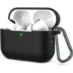 HappyCase Airpodspro 2 Kılıf Silikon Kulaklık Kılıfı Siyah