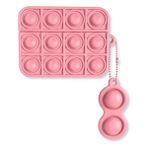 HappyCase Apple Air Pods Pro ve Pro 2 Kulaklık Kılıf Için Stres Oyuncağı Kabarcıklı Koruyucu Kılıf Popit - Açık Pembe