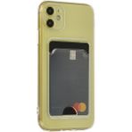 HappyCase Apple iPhone 11 Kılıf Kartlıklı Şeffaf Kart Koymalı Silikon Yumuşak Kapak Kılıf- Şeffaf