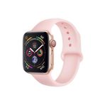 HappyCase Apple Watch 2 3 4 5 6 Se 38 Mm - 40 Mm Spor Kordon Silikon Kayış Rose Gold S/m