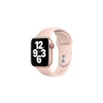HappyCase Apple Watch 2 3 4 5 6 Se 38mm - 40 Mm Spor Kordon Silikon Kayış Kum Pembesi S/m Beden