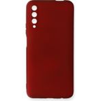 HappyCase Huawei P Smart Pro / Y9S Kılıf Yumuşak Silikon Kılıf - Bordo