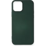 HappyCase iPhone 12 Kılıf Yumuşak Silikon Kılıf - Koyu Yeşil