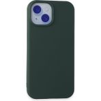 HappyCase iPhone 15 Plus Kılıf Yumuşak Silikon Kılıf - Koyu Yeşil