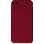 HappyCase iPhone 7 Plus Kılıf Yumuşak Silikon Kılıf - Bordo