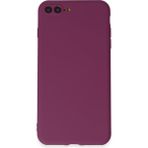 HappyCase iPhone 7 Plus Kılıf Yumuşak Silikon Kılıf - Mürdüm
