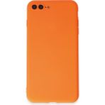 HappyCase iPhone 7 Plus Kılıf Yumuşak Silikon Kılıf - Parlak Turuncu