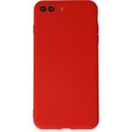HappyCase iPhone 8 Plus Kılıf Yumuşak Silikon Kılıf - Kırmızı