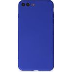 HappyCase iPhone 8 Plus Kılıf Yumuşak Silikon Kılıf - Koyu Mavi