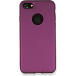 HappyCase iPhone Se 2020 Kılıf Yumuşak Silikon Kılıf - Mürdüm