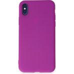 HappyCase iPhone x Kılıf Yumuşak Silikon Kılıf - Mor