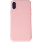HappyCase iPhone x Kılıf Yumuşak Silikon Kılıf - Pudra