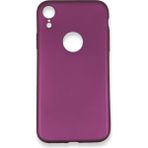 HappyCase iPhone Xr Kılıf Yumuşak Silikon Kılıf - Mürdüm