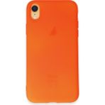 HappyCase iPhone Xr Kılıf Yumuşak Silikon Kılıf - Parlak Turuncu