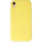 HappyCase iPhone Xr Kılıf Yumuşak Silikon Kılıf - Sarı